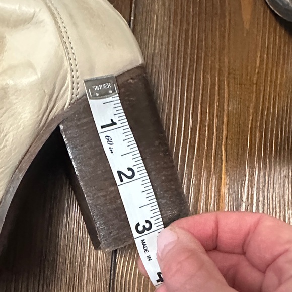 Free People Elle Block Cream Leather Boots - Picture 8 of 8